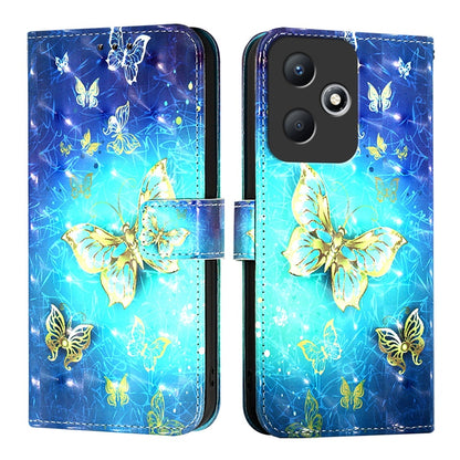 Infinix Hot 30 Play NFC Leather Flip Phone Case with 3D Painted Design, Card Holder, Wallet & Stand Function - Durable Protection & Easy Access