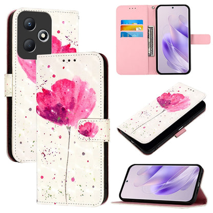 Infinix Hot 30 Play NFC Leather Flip Phone Case with 3D Painted Design, Card Holder, Wallet & Stand Function - Durable Protection & Easy Access