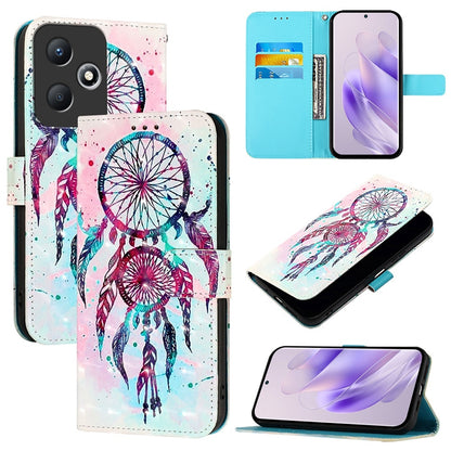 Infinix Hot 30 Play NFC Leather Flip Phone Case with 3D Painted Design, Card Holder, Wallet & Stand Function - Durable Protection & Easy Access