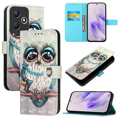 Infinix Hot 30 Play NFC Leather Flip Phone Case with 3D Painted Design, Card Holder, Wallet & Stand Function - Durable Protection & Easy Access