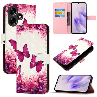 Infinix Hot 30i Leather Flip Phone Case with 3D Painted Design, Card Holder, Wallet & Stand Function - Durable Protection & Easy Access