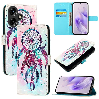 Infinix Hot 30i Leather Flip Phone Case with 3D Painted Design, Card Holder, Wallet & Stand Function - Durable Protection & Easy Access