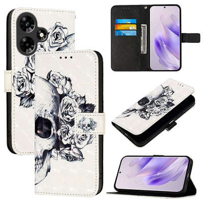 Infinix Hot 30i Leather Flip Phone Case with 3D Painted Design, Card Holder, Wallet & Stand Function - Durable Protection & Easy Access