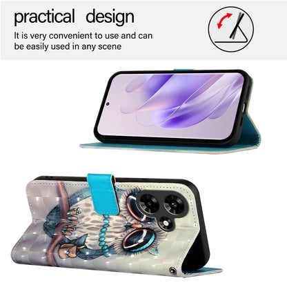 Infinix Hot 30i Leather Flip Phone Case with 3D Painted Design, Card Holder, Wallet & Stand Function - Durable Protection & Easy Access