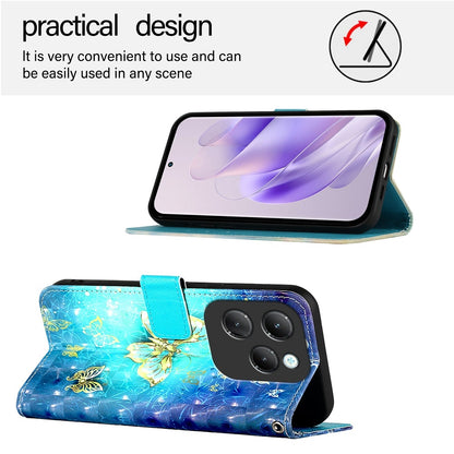 Infinix Hot 40 Pro Leather Flip Phone Case with 3D Painted Design, Card Holder, Wallet & Stand Function - Durable Protection & Easy Access