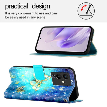 Infinix Note 12 Pro 5G Leather Flip Phone Case with 3D Painted Design, Card Holder, Wallet & Stand Function - Durable Protection & Easy Access