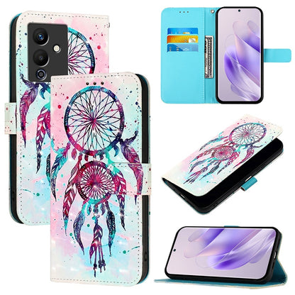 Infinix Note 12 5G Leather Flip Phone Case with 3D Painted Design, Card Holder, Wallet & Stand Function - Durable Protection & Easy Access