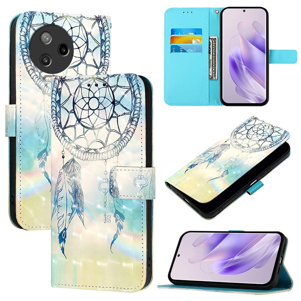 Infinix Note 12 2023 Leather Flip Phone Case with 3D Painted Design, Card Holder, Wallet & Stand Function - Durable Protection & Easy Access