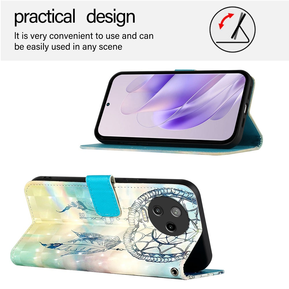 Infinix Note 12 2023 Leather Flip Phone Case with 3D Painted Design, Card Holder, Wallet & Stand Function - Durable Protection & Easy Access
