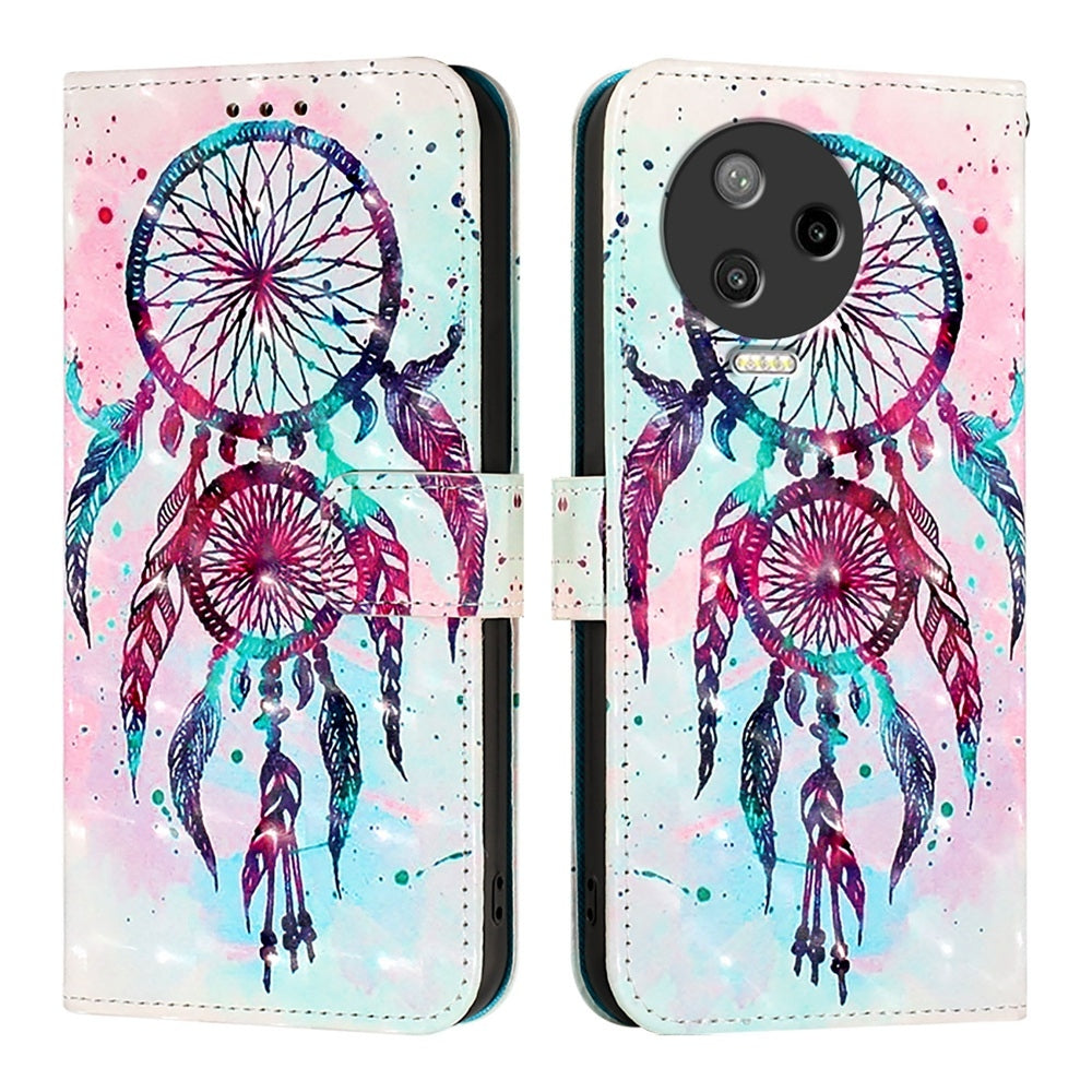 Infinix Note 12 2023 Leather Flip Phone Case with 3D Painted Design, Card Holder, Wallet & Stand Function - Durable Protection & Easy Access