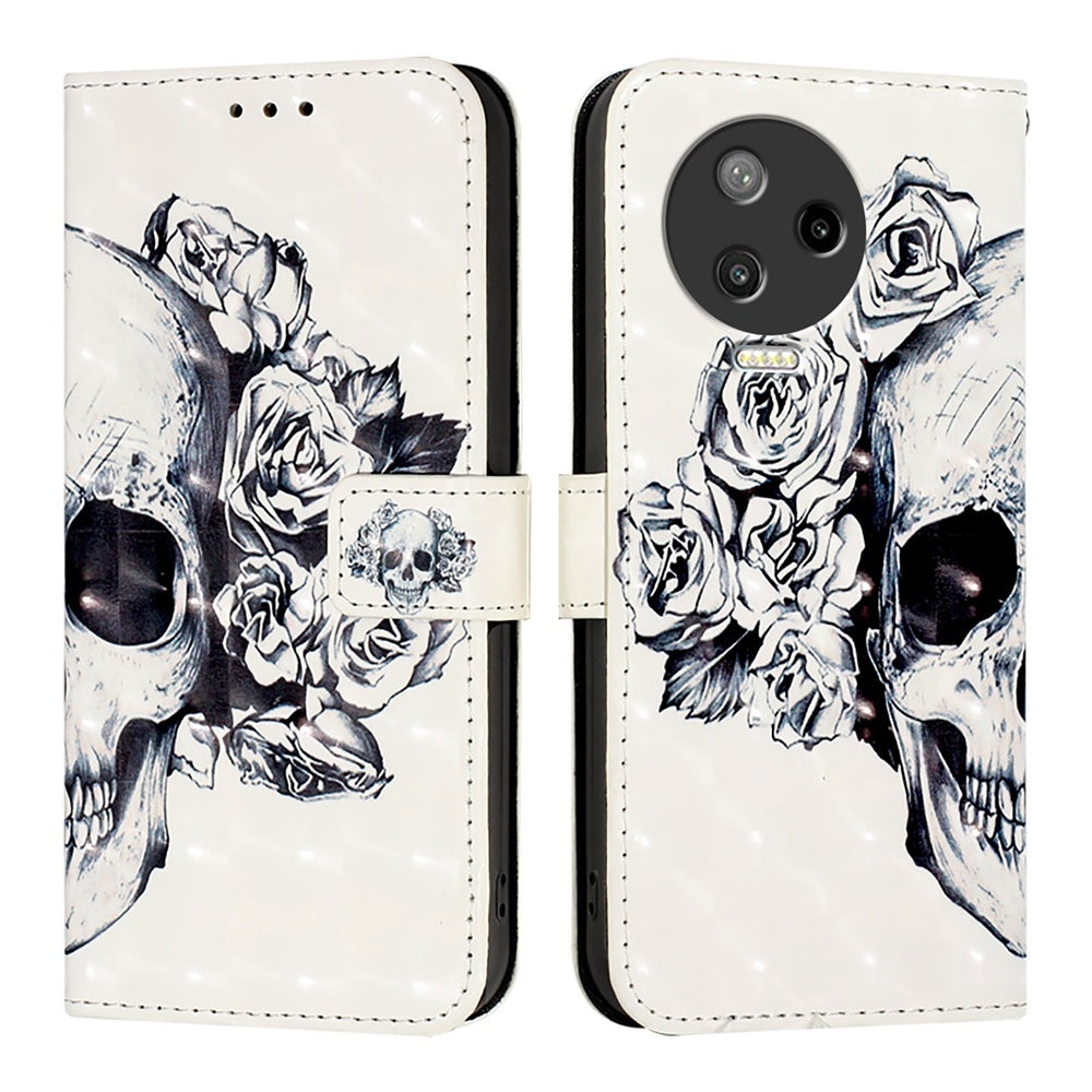 Infinix Note 12 2023 Leather Flip Phone Case with 3D Painted Design, Card Holder, Wallet & Stand Function - Durable Protection & Easy Access