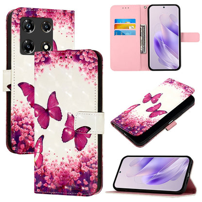 Infinix Note 30 5G Leather Flip Phone Case with 3D Painted Design, Card Holder, Wallet & Stand Function - Durable Protection & Easy Access