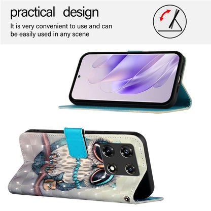 Infinix Note 30 Pro Leather Flip Phone Case with 3D Painted Design, Card Holder, Wallet & Stand Function - Durable Protection & Easy Access