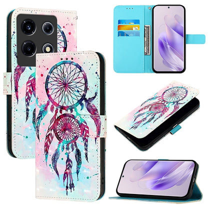 Infinix Note 30 VIP Leather Flip Phone Case with 3D Painted Design, Card Holder, Wallet & Stand Function - Durable Protection & Easy Access