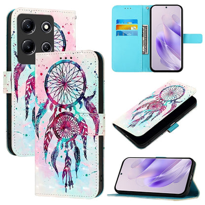 Infinix Note 30i Leather Flip Phone Case with 3D Painted Design, Card Holder, Wallet & Stand Function - Durable Protection & Easy Access