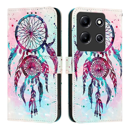 Infinix Note 30i Leather Flip Phone Case with 3D Painted Design, Card Holder, Wallet & Stand Function - Durable Protection & Easy Access