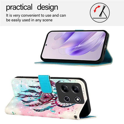 Infinix Note 30i Leather Flip Phone Case with 3D Painted Design, Card Holder, Wallet & Stand Function - Durable Protection & Easy Access