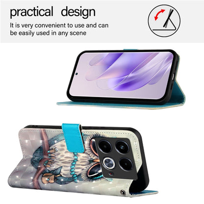 Infinix Note 40 Leather Flip Phone Case with 3D Painted Design, Card Holder, Wallet & Stand Function - Durable Protection & Easy Access