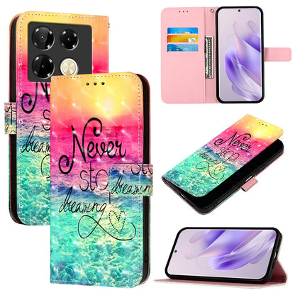 Infinix Note 40 Pro 4G Leather Flip Phone Case with 3D Painted Design, Card Holder, Wallet & Stand Function - Durable Protection & Easy Access
