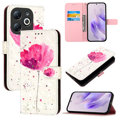 Infinix Smart 8 Leather Flip Phone Case with 3D Painted Design, Card Holder, Wallet & Stand Function - Durable Protection & Easy Access