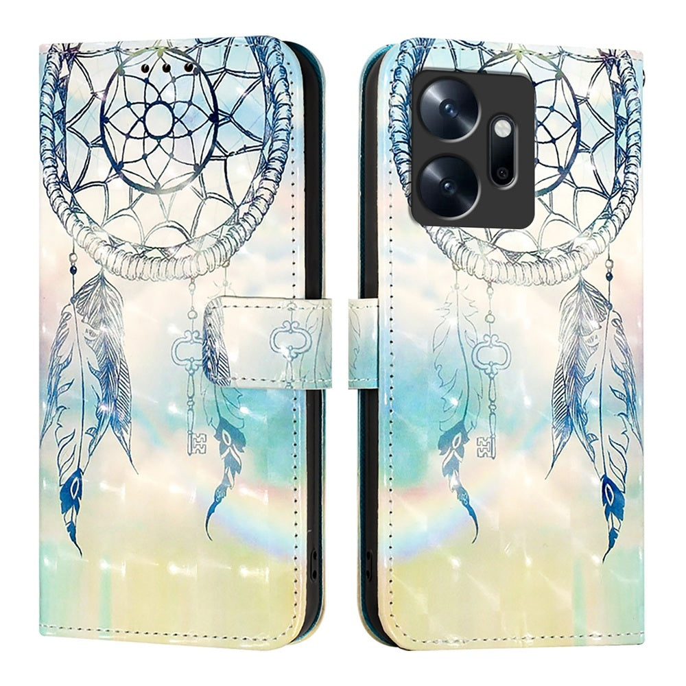 Infinix Zero 20 Leather Flip Phone Case with 3D Painted Design, Card Holder, Wallet & Stand Function - Durable Protection & Easy Access