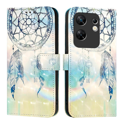 Infinix Zero 30 4G Leather Flip Phone Case with 3D Painted Design, Card Holder, Wallet & Stand Function - Durable Protection & Easy Access