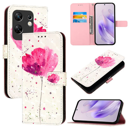 Infinix Zero 30 4G Leather Flip Phone Case with 3D Painted Design, Card Holder, Wallet & Stand Function - Durable Protection & Easy Access