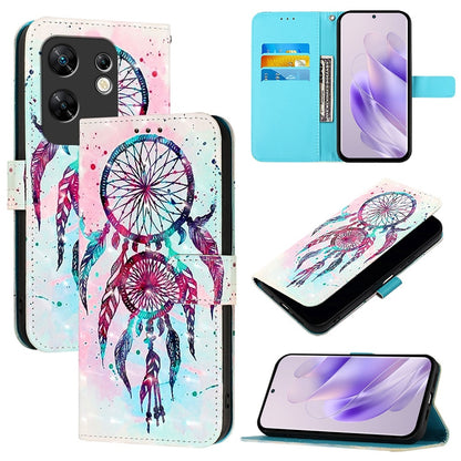 Infinix Zero 30 4G Leather Flip Phone Case with 3D Painted Design, Card Holder, Wallet & Stand Function - Durable Protection & Easy Access