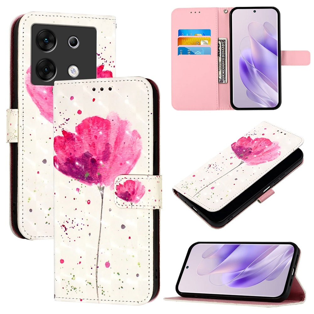 Infinix Zero 30 5G Leather Flip Phone Case with 3D Painted Design, Card Holder, Wallet & Stand Function - Durable Protection & Easy Access