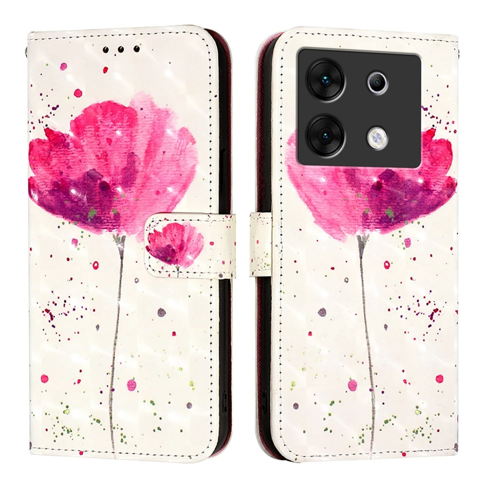 Infinix Zero 30 5G Leather Flip Phone Case with 3D Painted Design, Card Holder, Wallet & Stand Function - Durable Protection & Easy Access