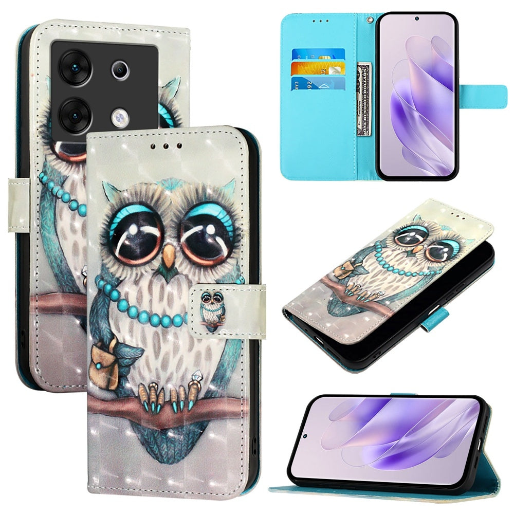Infinix Zero 30 5G Leather Flip Phone Case with 3D Painted Design, Card Holder, Wallet & Stand Function - Durable Protection & Easy Access