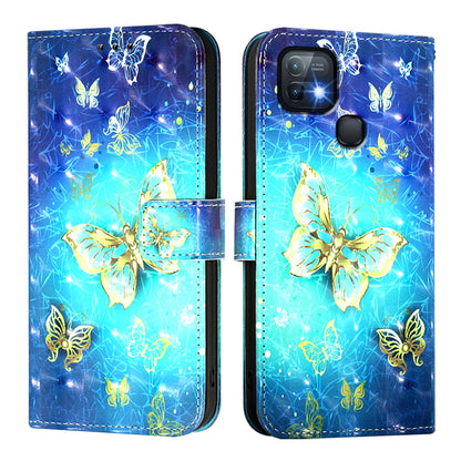 Infinix Hot 10i Leather Flip Phone Case with 3D Painted Design, Card Holder, Wallet & Stand Function - Durable Protection & Easy Access