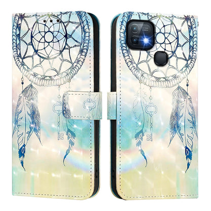 Infinix Hot 10i Leather Flip Phone Case with 3D Painted Design, Card Holder, Wallet & Stand Function - Durable Protection & Easy Access