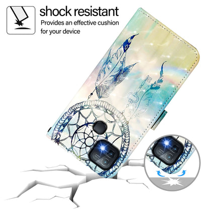 Infinix Hot 10i Leather Flip Phone Case with 3D Painted Design, Card Holder, Wallet & Stand Function - Durable Protection & Easy Access