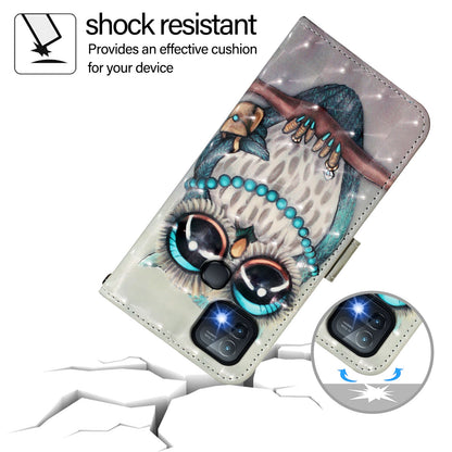 Infinix Hot 10i Leather Flip Phone Case with 3D Painted Design, Card Holder, Wallet & Stand Function - Durable Protection & Easy Access