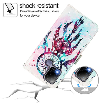 Infinix 10S Leather Flip Phone Case with 3D Painted Design, Card Holder, Wallet & Stand Function - Durable Protection & Easy Access