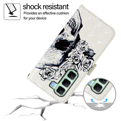 Infinix Hot 50 4G Leather Flip Phone Case with 3D Painted Design, Card Holder, Wallet & Stand Function - Durable Protection & Easy Access