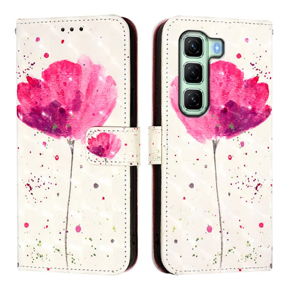 Infinix Hot 50 5G Leather Flip Phone Case with 3D Painted Design, Card Holder, Wallet & Stand Function - Durable Protection & Easy Access