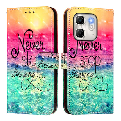 Infinix Hot 50i 5G Leather Flip Phone Case with 3D Painted Design, Card Holder, Wallet & Stand Function - Durable Protection & Easy Access