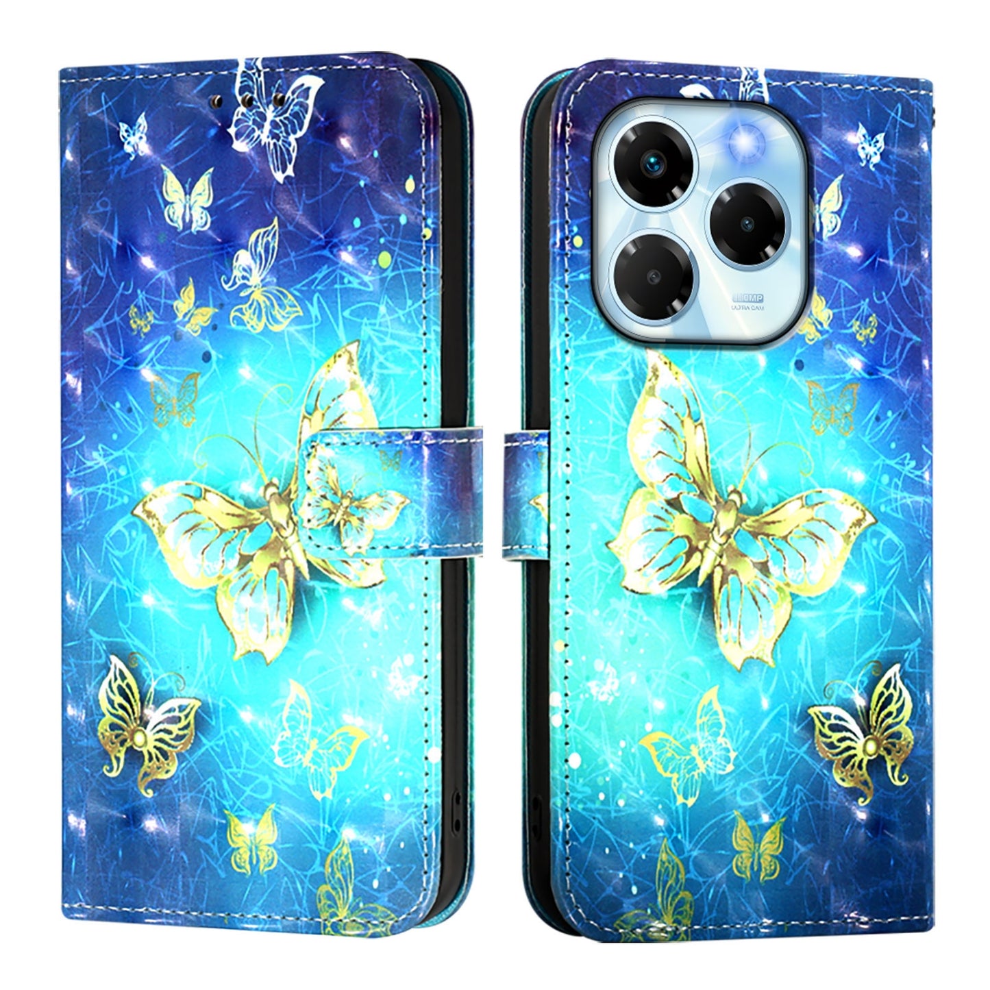 Infinix Note 40X 5G Leather Flip Phone Case with 3D Painted Design, Card Holder, Wallet & Stand Function - Durable Protection & Easy Access