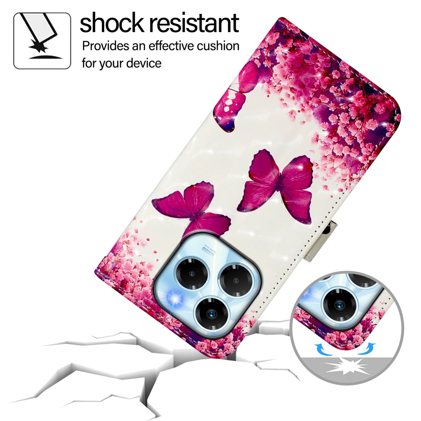 Infinix Note 40X 5G Leather Flip Phone Case with 3D Painted Design, Card Holder, Wallet & Stand Function - Durable Protection & Easy Access