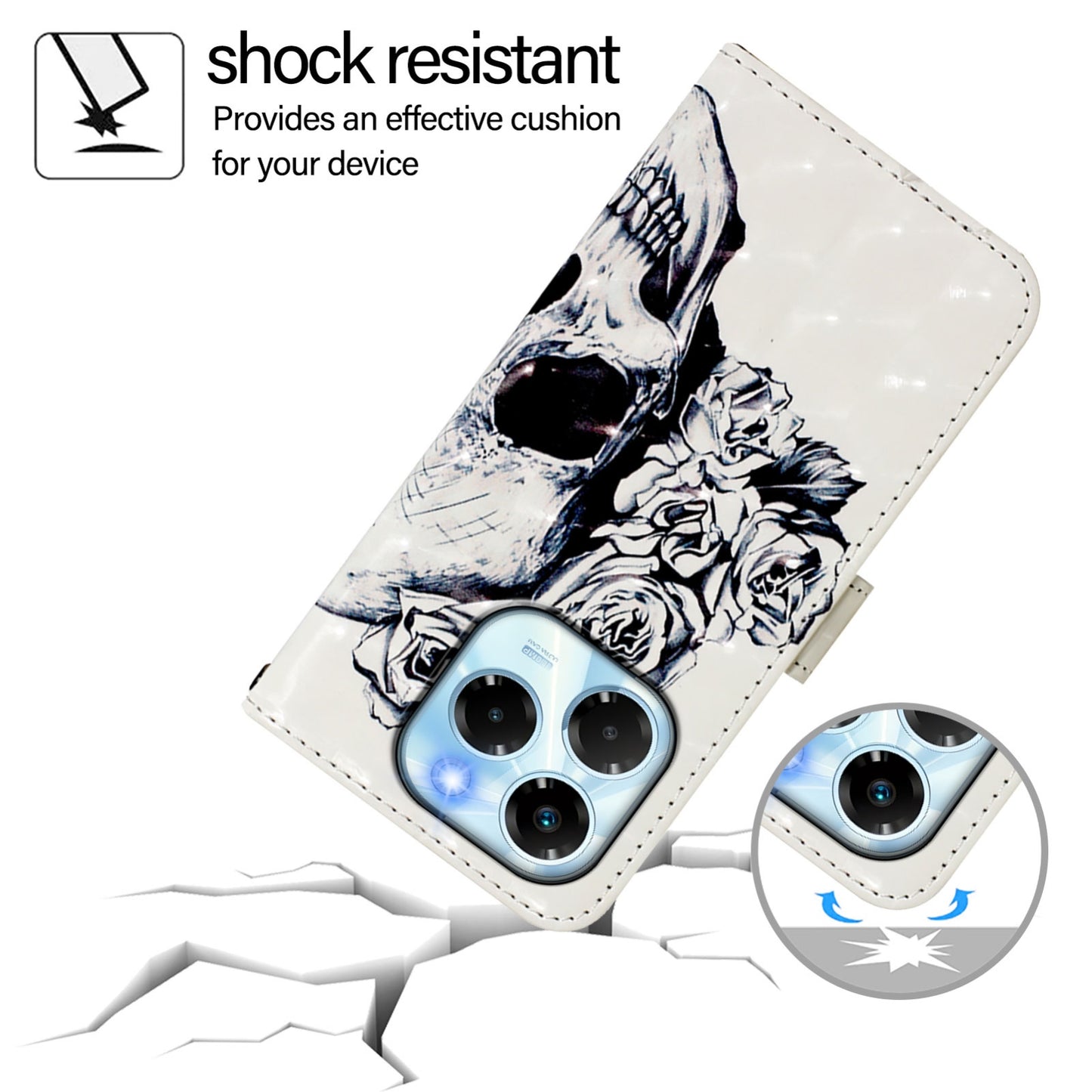 Infinix Note 40X 5G Leather Flip Phone Case with 3D Painted Design, Card Holder, Wallet & Stand Function - Durable Protection & Easy Access