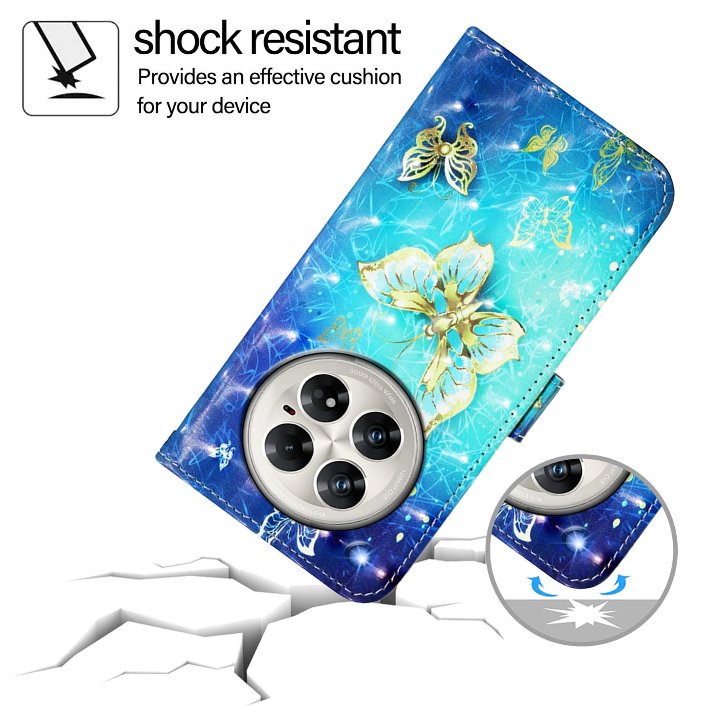 Infinix Zero 40 4G/5G Leather Flip Phone Case with 3D Painted Design, Card Holder, Wallet & Stand Function - Durable Protection & Easy Access