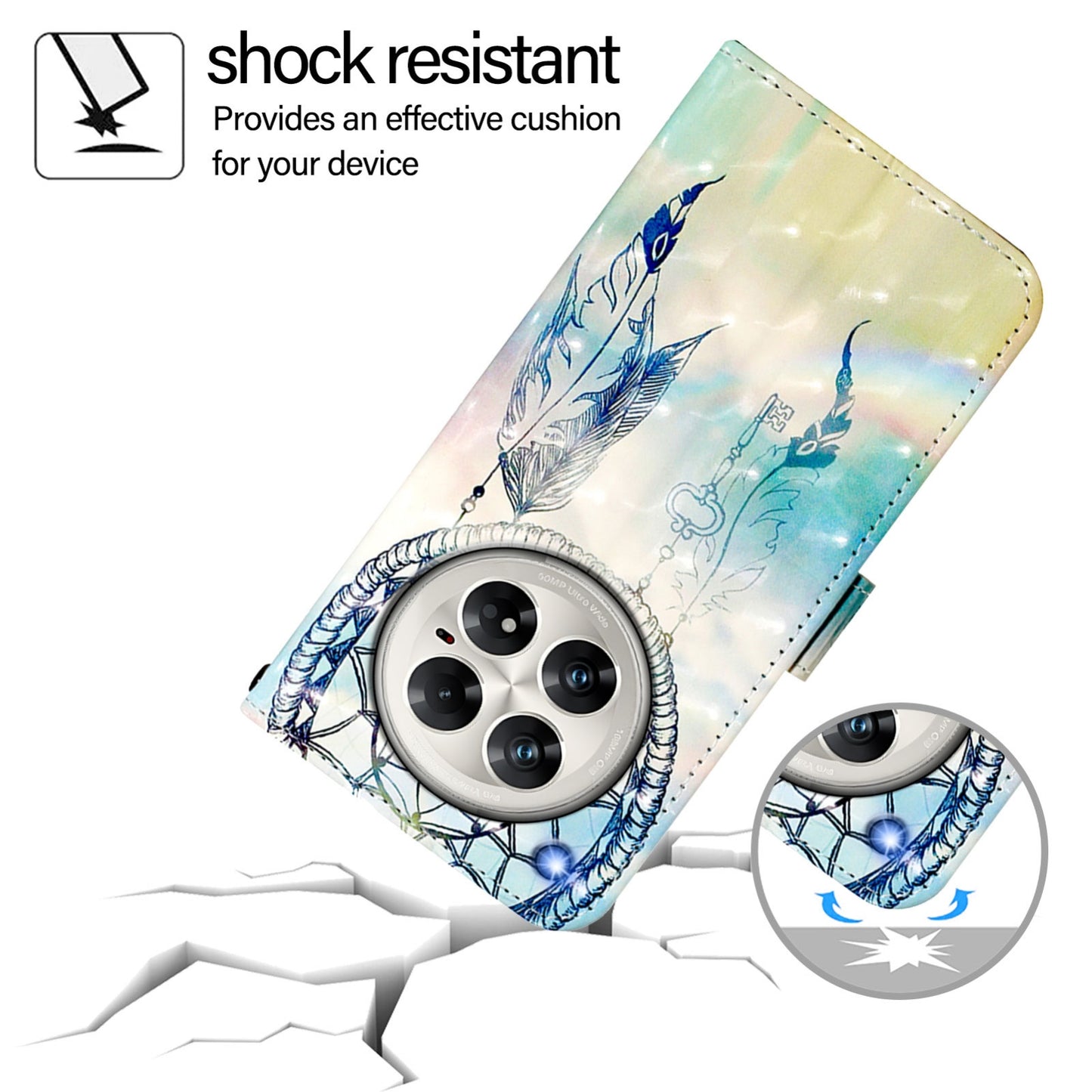 Infinix Zero 40 4G/5G Leather Flip Phone Case with 3D Painted Design, Card Holder, Wallet & Stand Function - Durable Protection & Easy Access