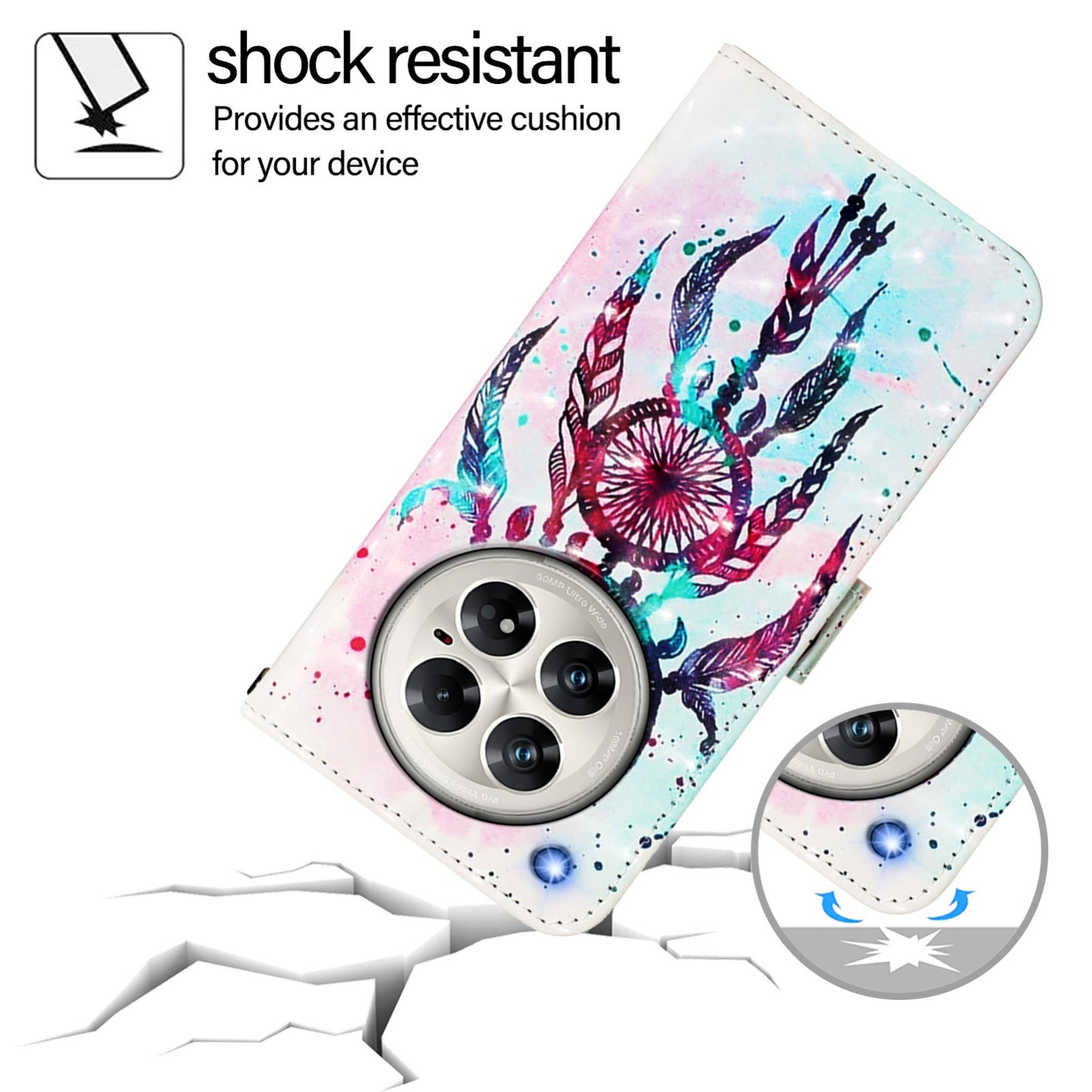 Infinix Zero 40 4G/5G Leather Flip Phone Case with 3D Painted Design, Card Holder, Wallet & Stand Function - Durable Protection & Easy Access