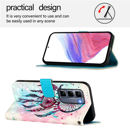 Infinix Hot 50 Pro+ 4G Leather Flip Phone Case with 3D Painted Design, Card Holder, Wallet & Stand Function - Durable Protection & Easy Access