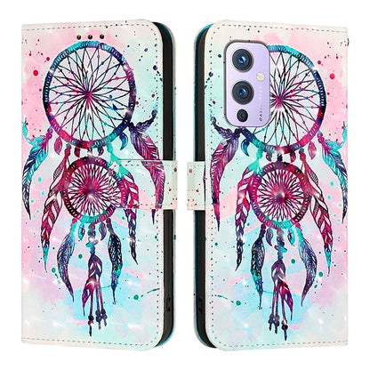 OnePlus 9 Leather Flip Phone Case with 3D Painted Design, Card Holder, Wallet & Stand Function - Durable Protection & Easy Access