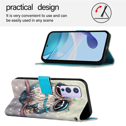 OnePlus 9 Leather Flip Phone Case with 3D Painted Design, Card Holder, Wallet & Stand Function - Durable Protection & Easy Access