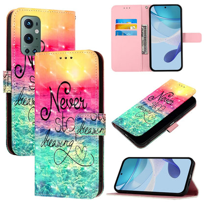 OnePlus 9 Pro Leather Flip Phone Case with 3D Painted Design, Card Holder, Wallet & Stand Function - Durable Protection & Easy Access