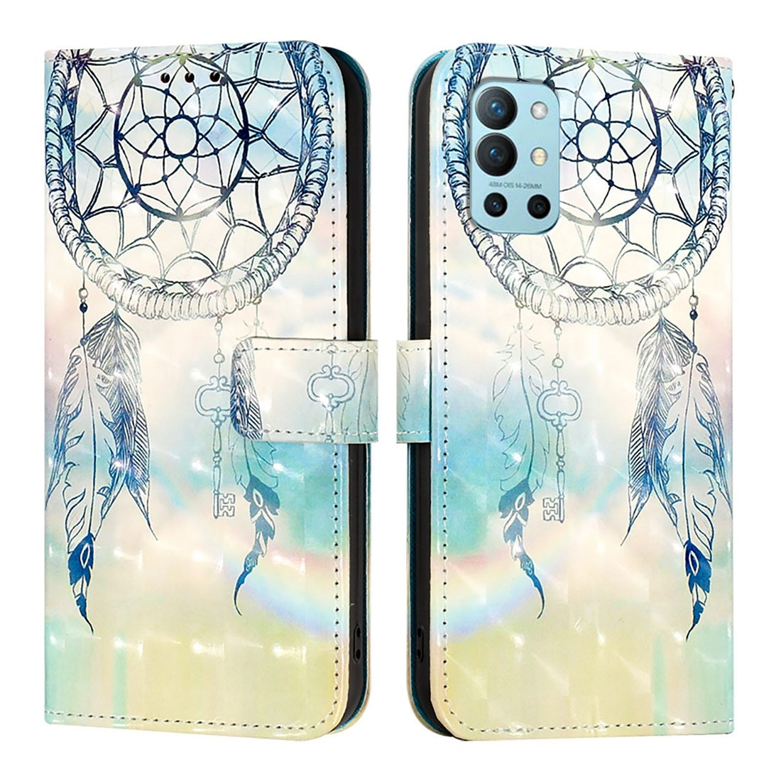 OnePlus 8T Leather Flip Phone Case with 3D Painted Design, Card Holder, Wallet & Stand Function - Durable Protection & Easy Access